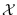 $\mathcal{X}$